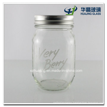 450ml 16oz Logo Printing Food Storage Glass Mason Jar